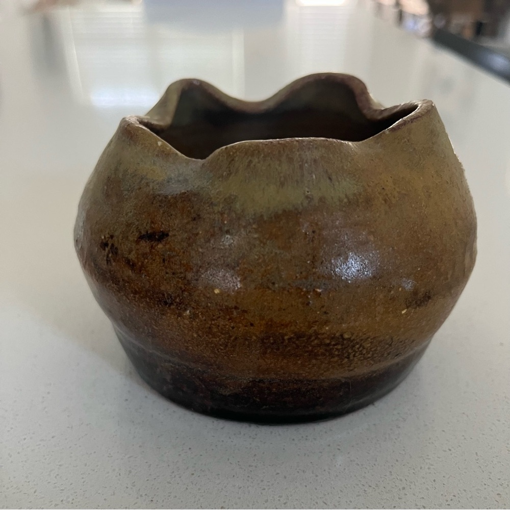 Pottery Ruffled Edge Handmade Vessel - Picture 9 of 16